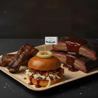 Barbecue-Teller mit Brisket