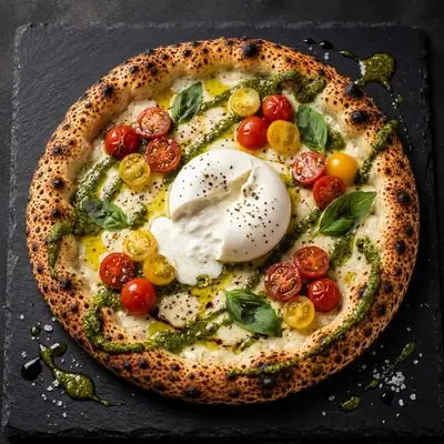 Pizza Burrata & Kirschtomaten