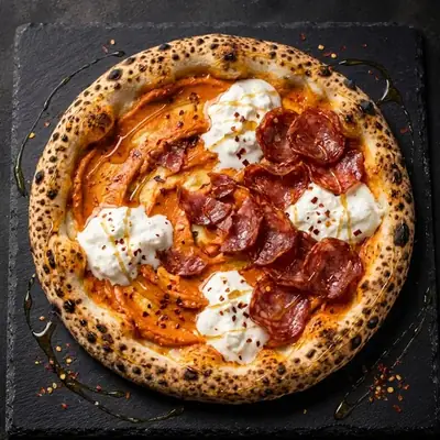 Pizza Salami & Stracciatella