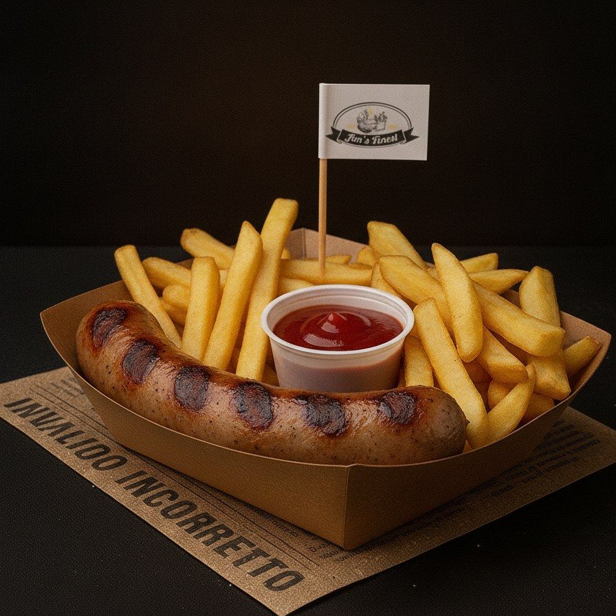 Bratwurst mit French Fries — Für Kids von Jim's Finest