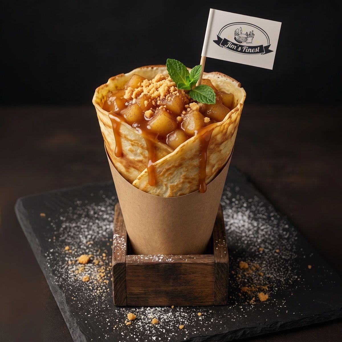 Jims Apple Crumble Crêpe — Desserts von Jim's Finest