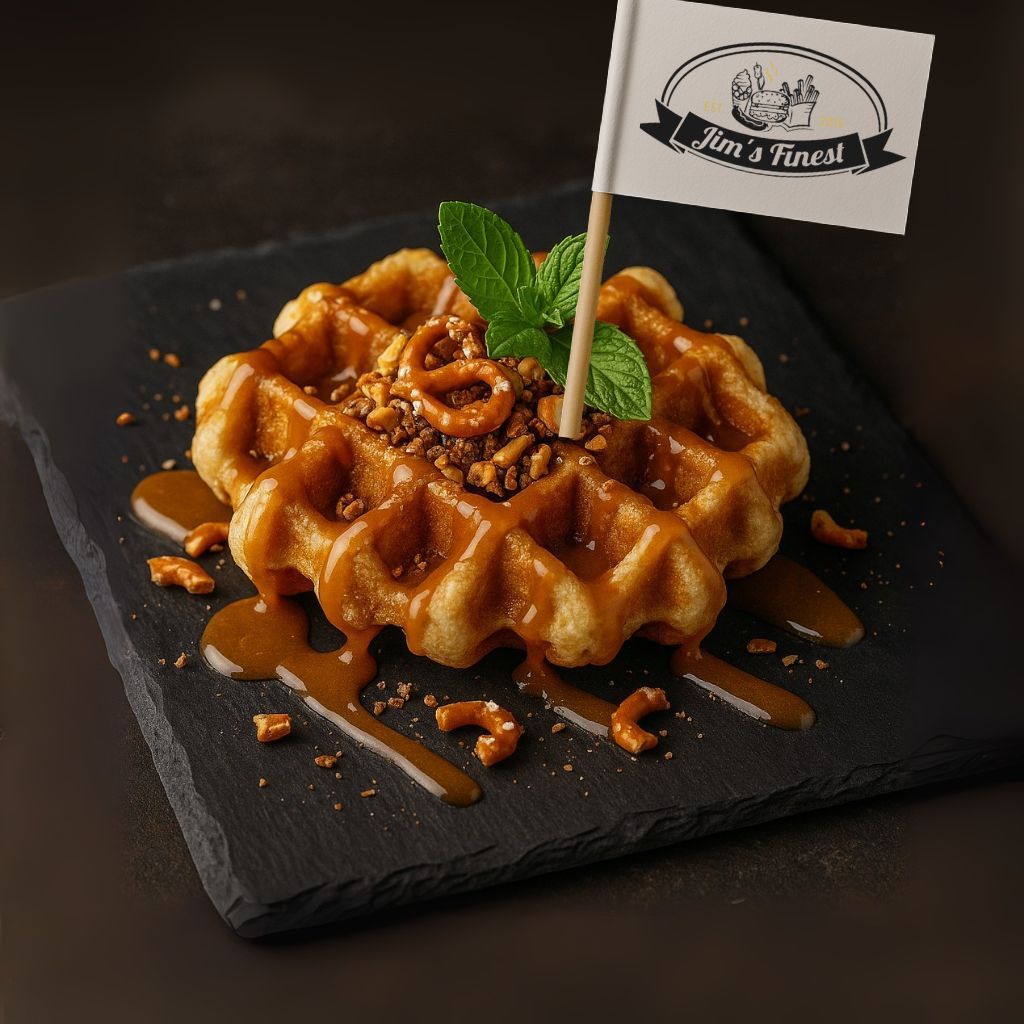 Jims Salted Caramel Delight Waffle — Desserts von Jim's Finest